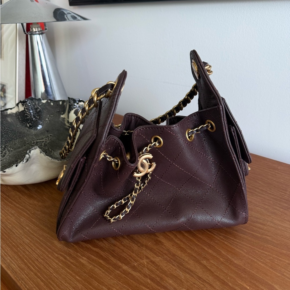 CHANEL MINI 25 - BROWN/BURGUNDAY